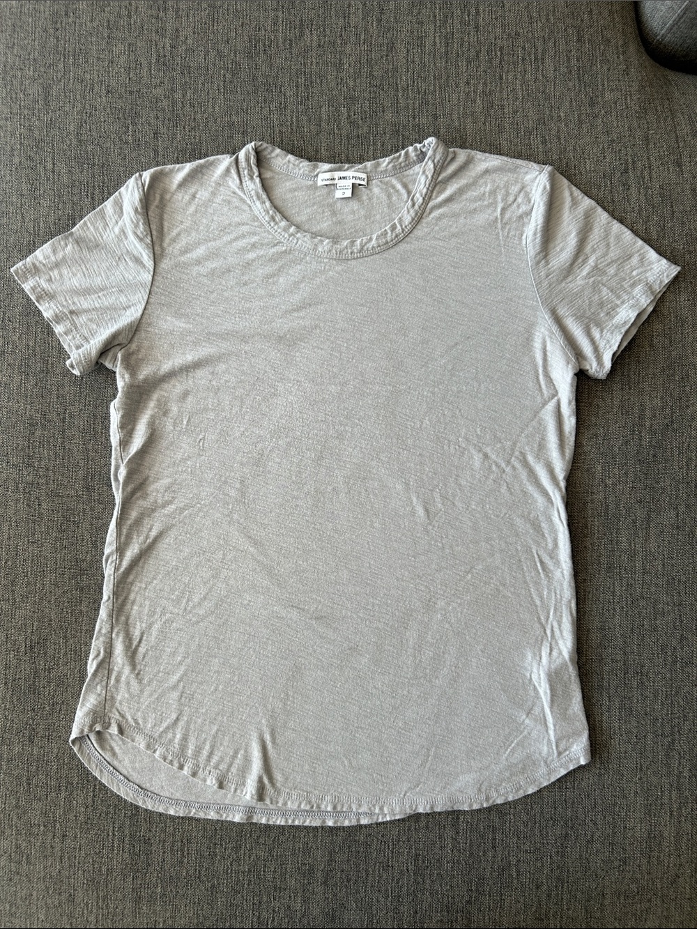 James Perse Short Sleeve Crew Tee - Light Gray